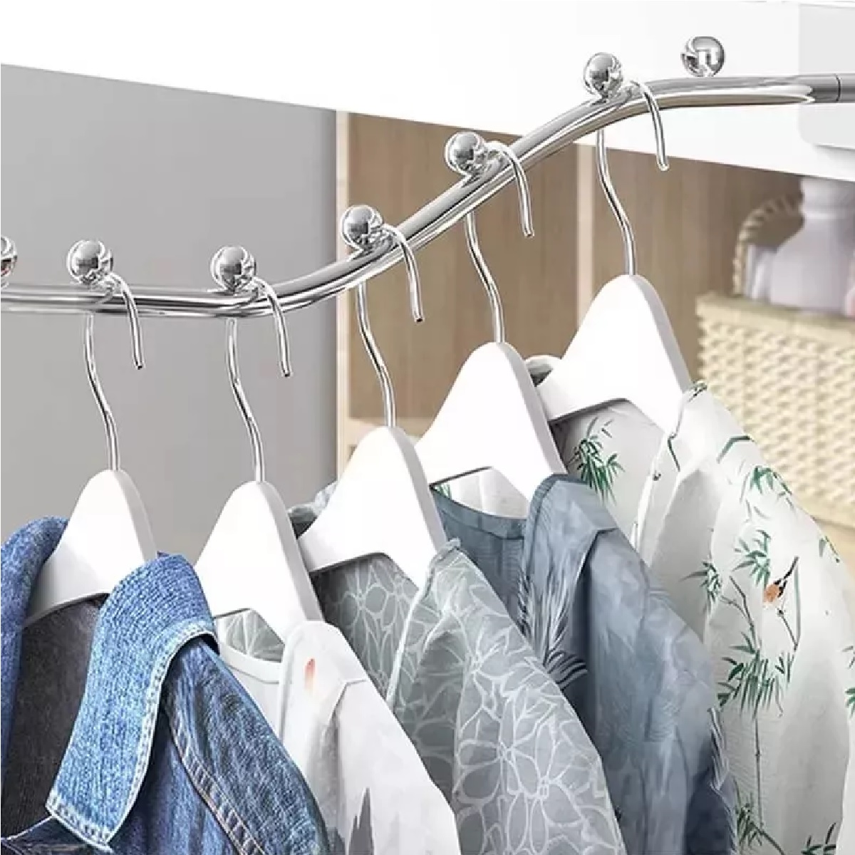 Exhibidor De Ropa Gancho Curvo Para Ropa, Blusas, 10 Piezas