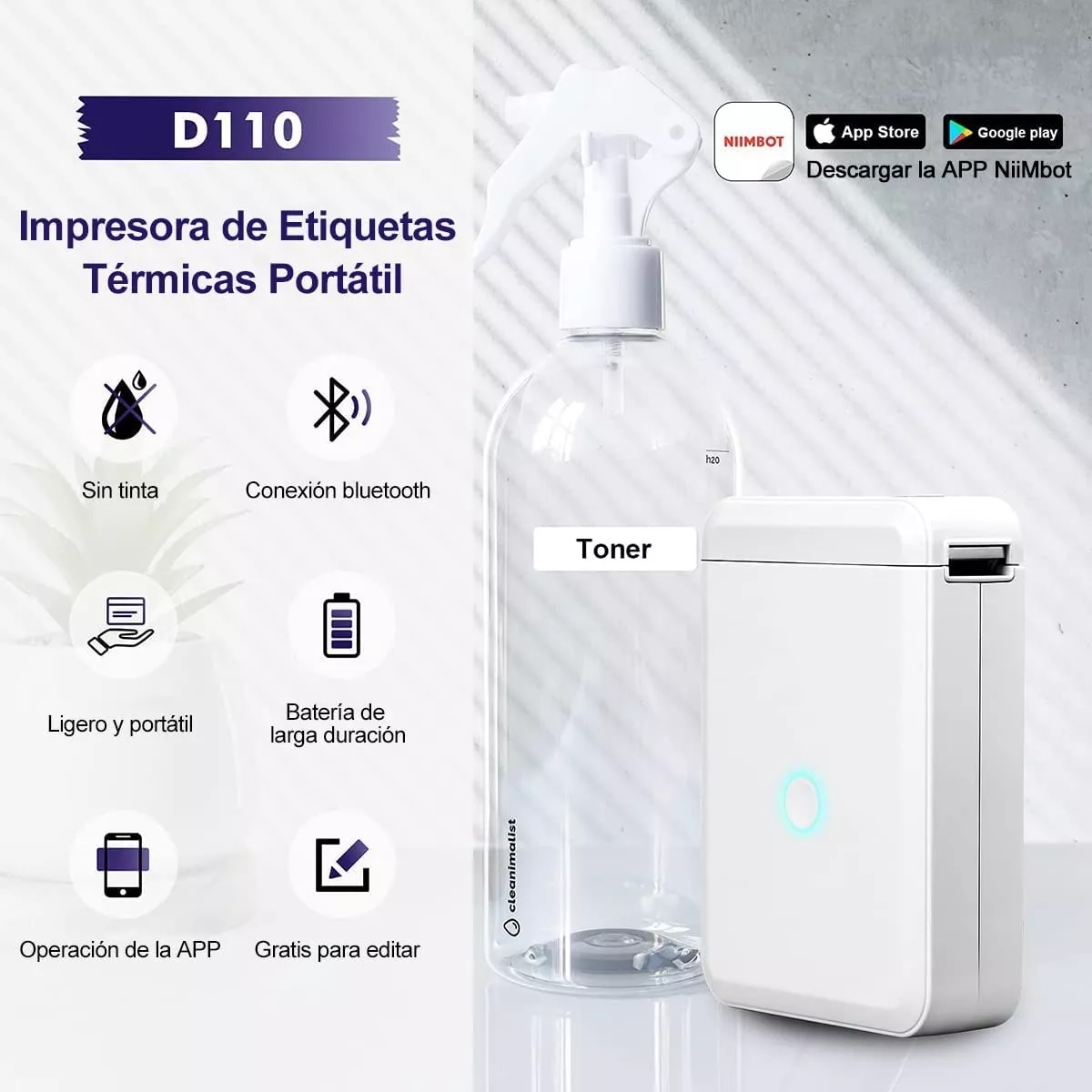 Etiquetadora Térmica Bluetooth Impresión Inteligente