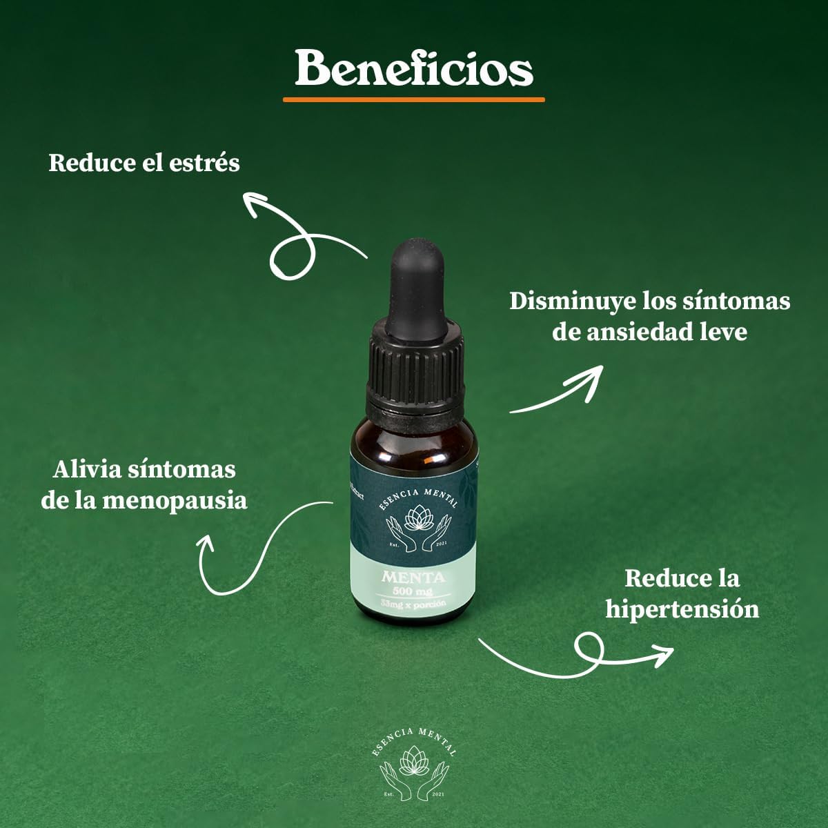 Aceite relajante  fullspectrum 500 mg | sabor menta | Esencia mental | (15ml ideal para dormir mejor, estrés y ansiedad)