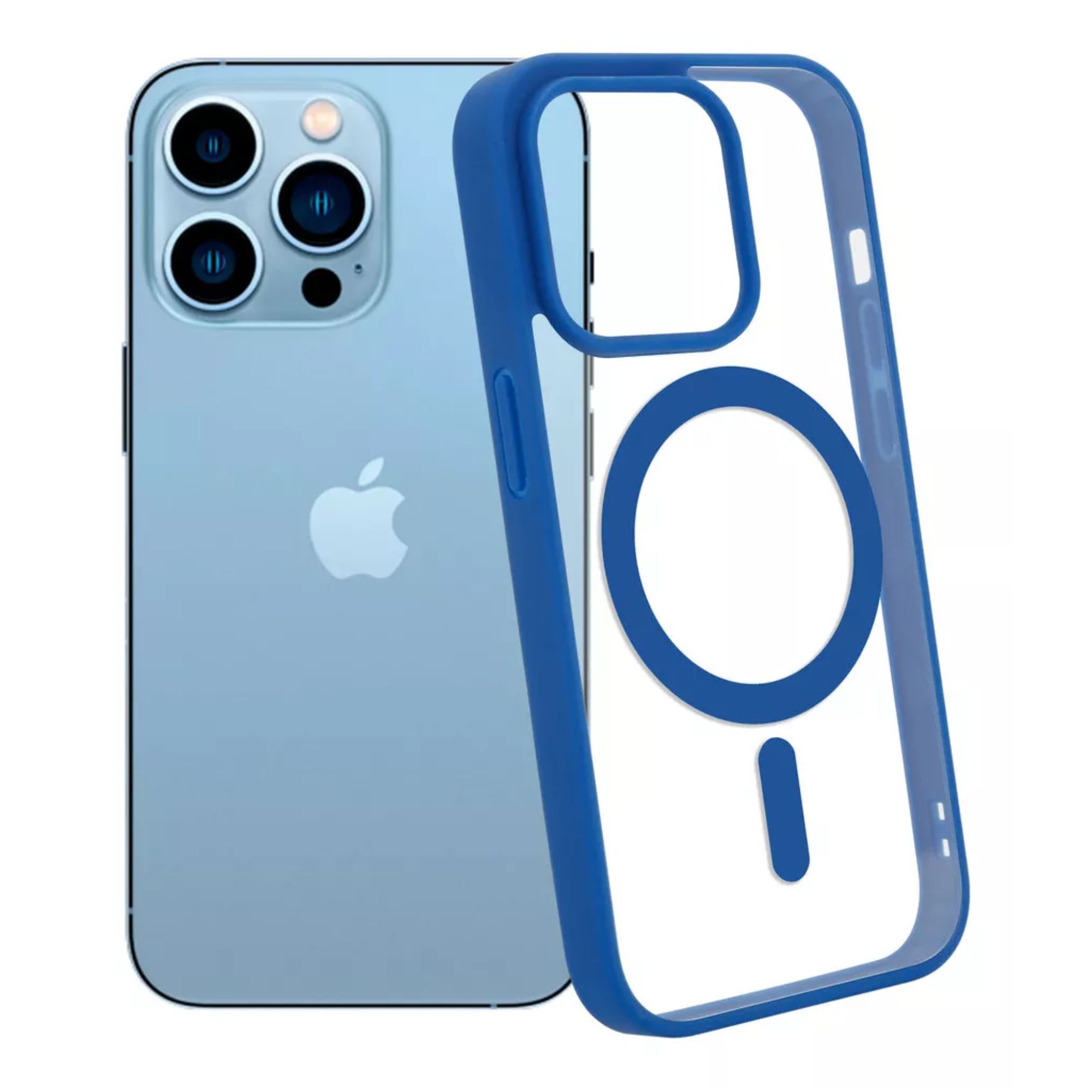 Funda Para iPhone Magsafe Uso Rudo + Cargador   Iphone 16 plus Azul 