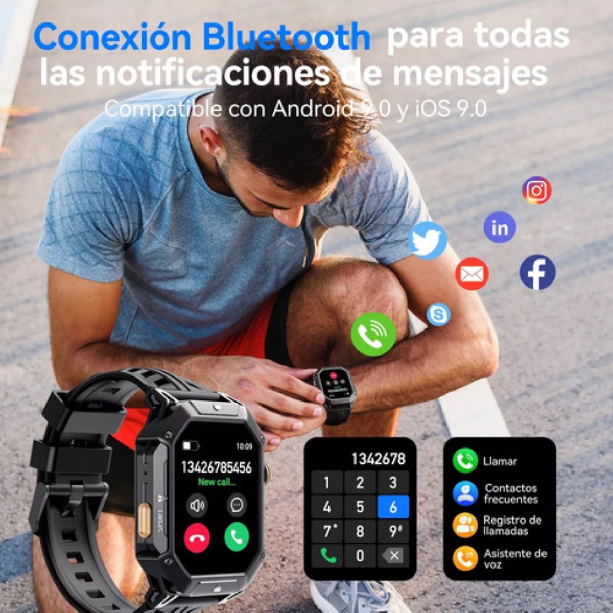 Smartwatch Cubot X1 Reloj Inteligente Deportivo negro