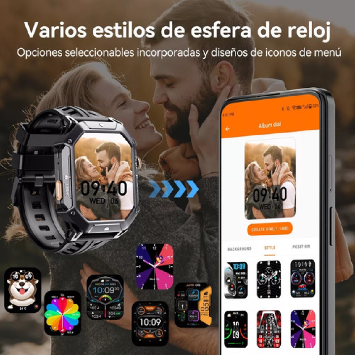 Smartwatch Cubot X1 Reloj Inteligente Deportivo negro