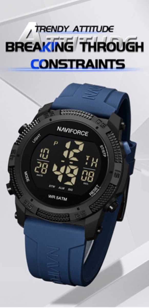 Relojes Deportivos Digitales Naviforce Para Hombre Y Mujer azul