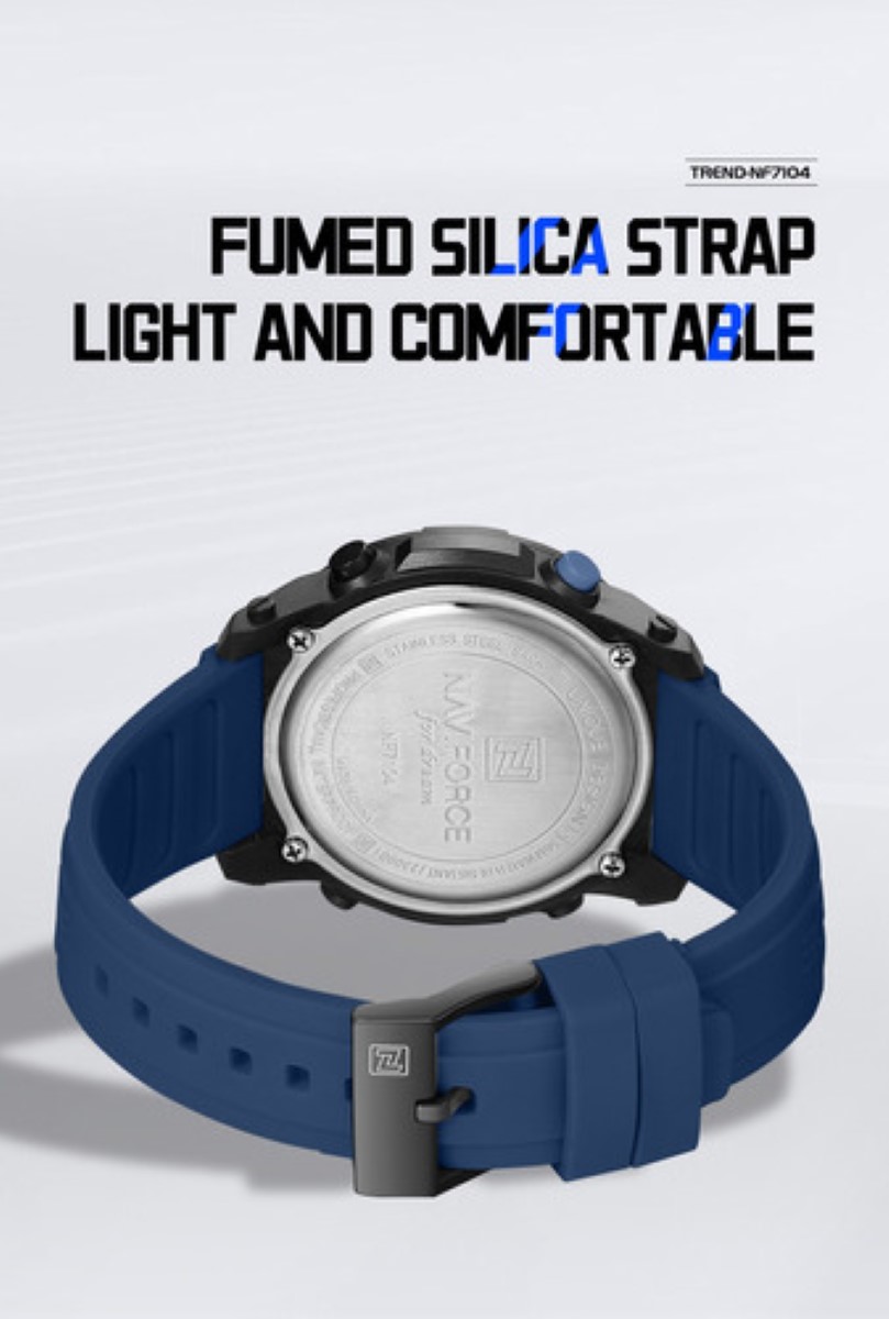 Relojes Deportivos Digitales Naviforce Para Hombre Y Mujer azul