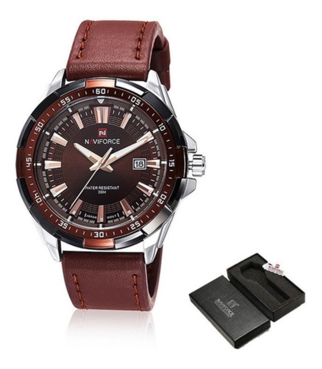Reloj Deportivo Naviforce Original De Cuarzo hombre marron