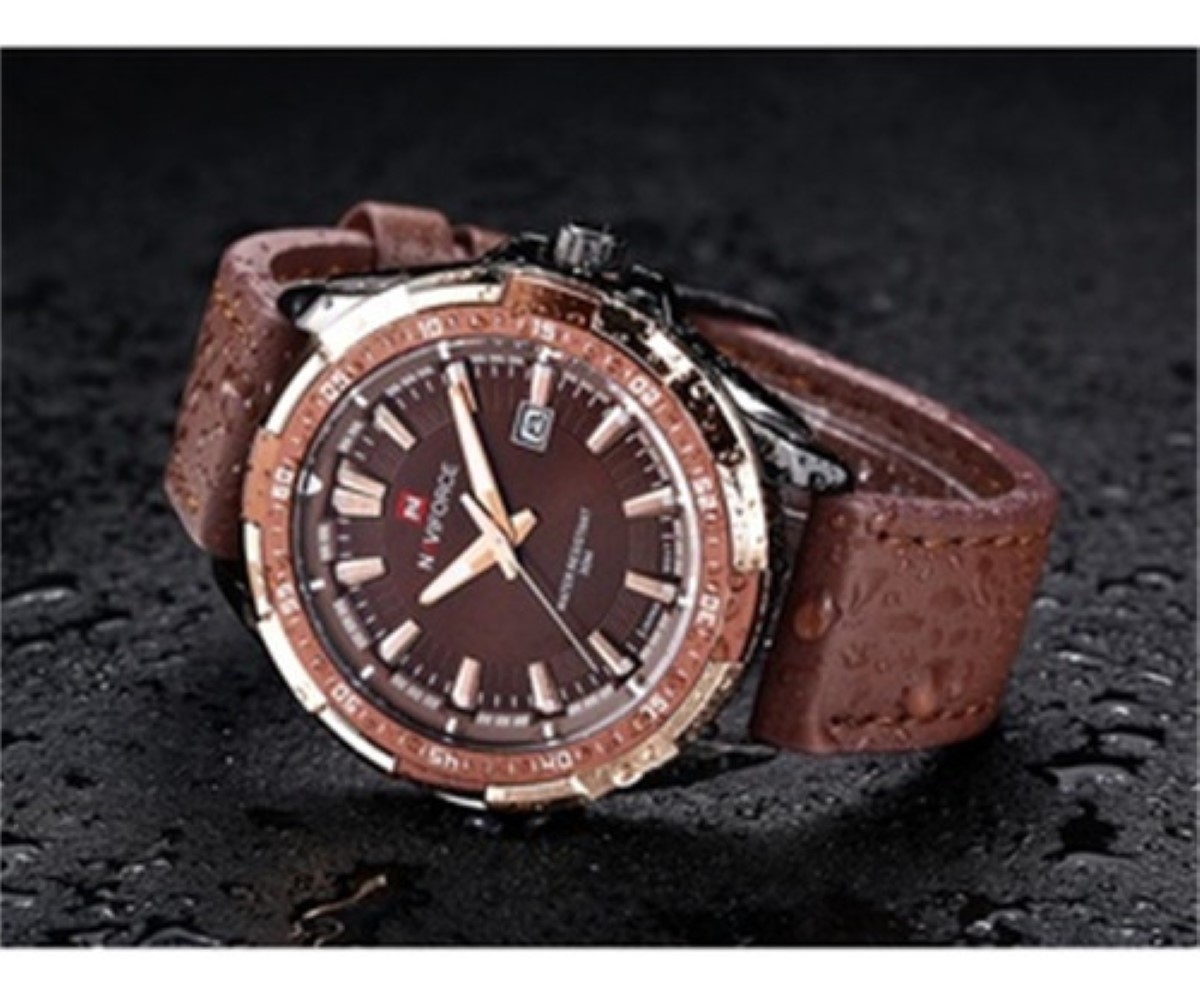 Reloj Deportivo Naviforce Original De Cuarzo hombre marron