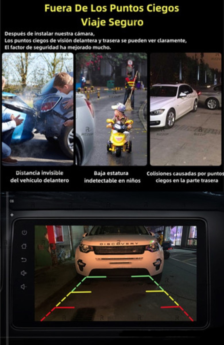 Camara De Reversa Universal Impermeable Accesorios 170° Hd negro