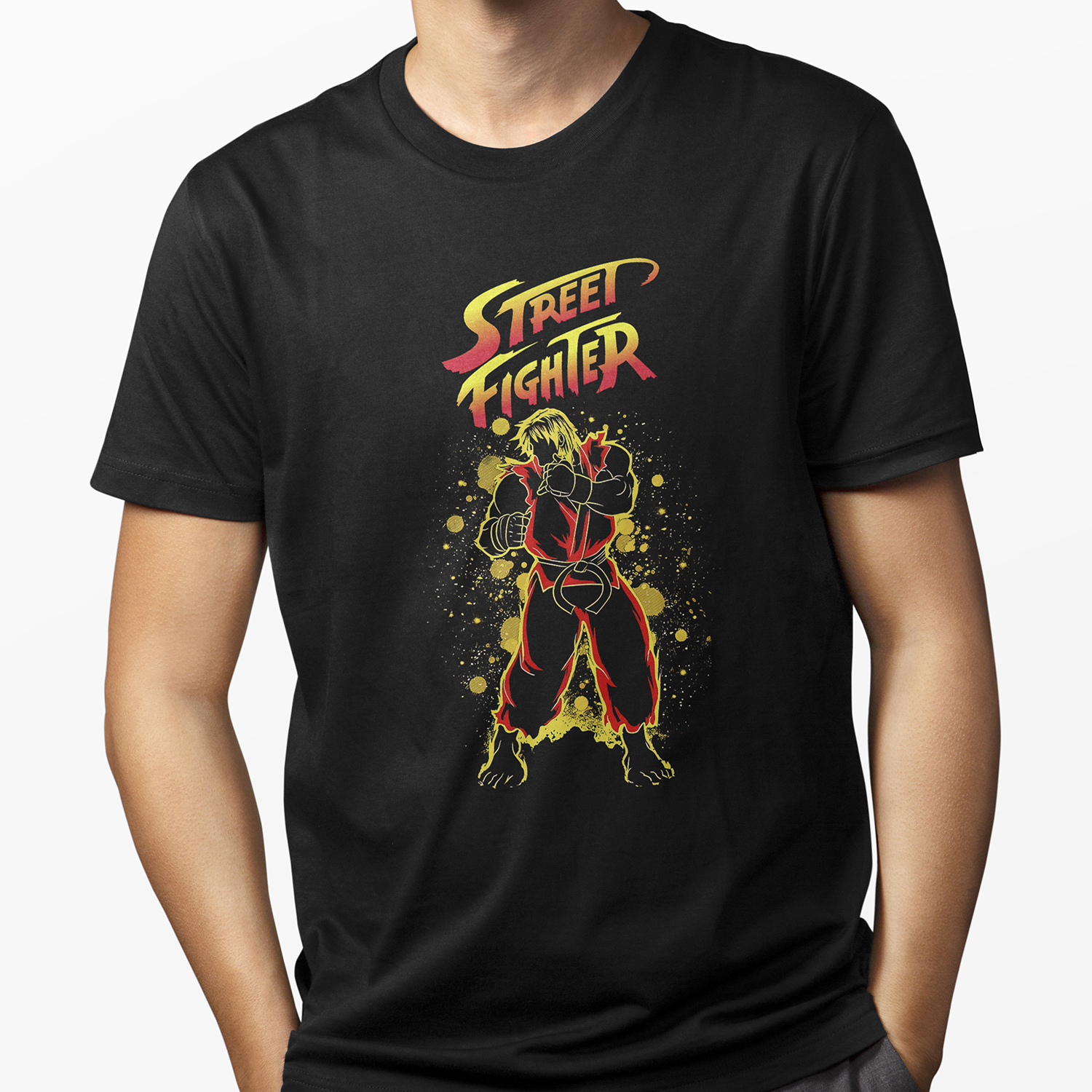 Playera para hombre Street Fighter: Ken Hadoken XOLO