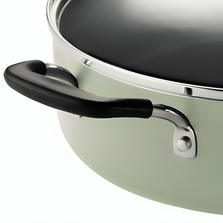 Sartén Guisera Tramontina Potenza 30 cm con Tapa de Vidrio 