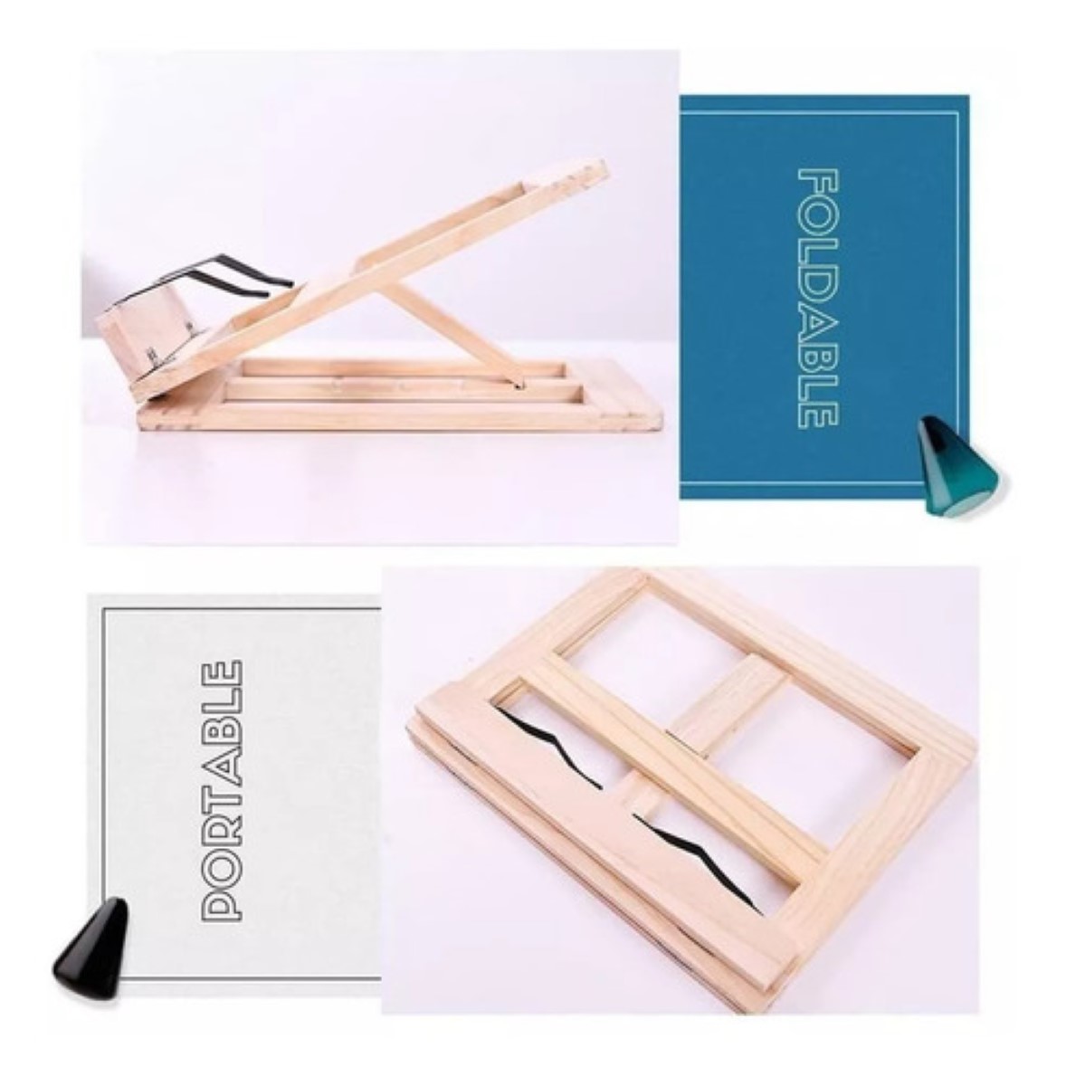 Soporte Portalibros Atril Biblia Libros Lectura iPad Kindle cafe claro
