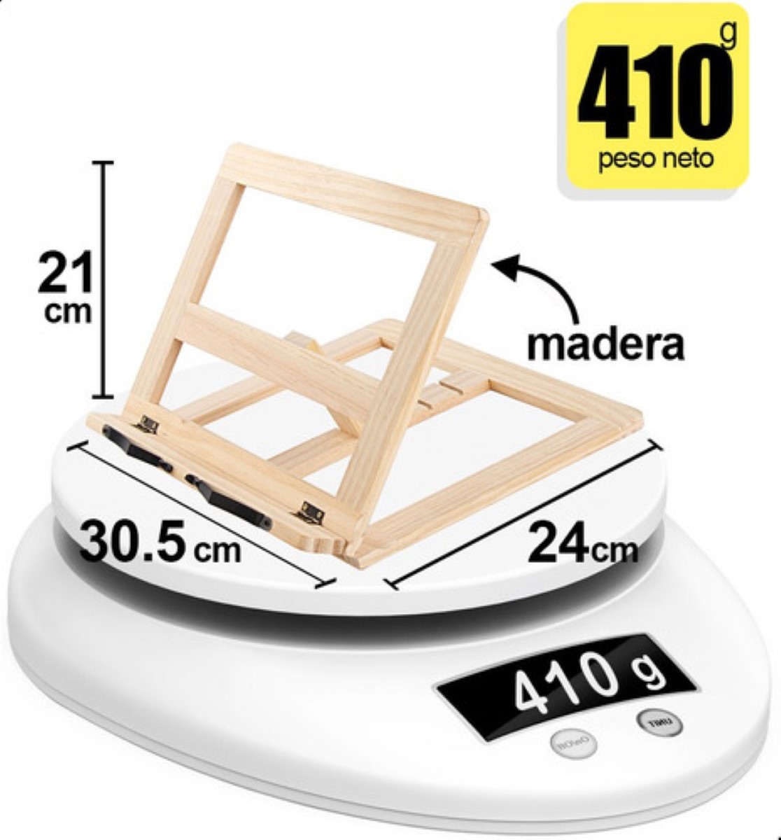 Soporte Portalibros Atril Biblia Libros Lectura iPad Kindle cafe claro