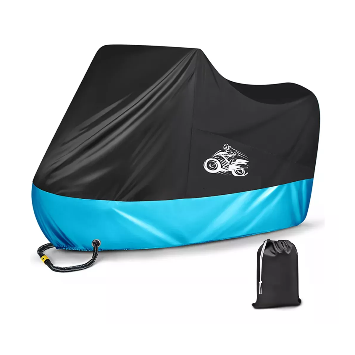 Funda Motocicleta Impermeab Grueso Cubiertas Para Moto Negro + Azul