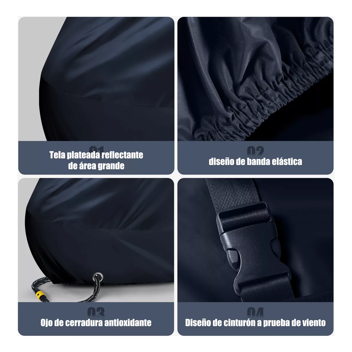 Funda Motocicleta Impermeab Grueso Cubiertas Para Moto Negro + Rojo