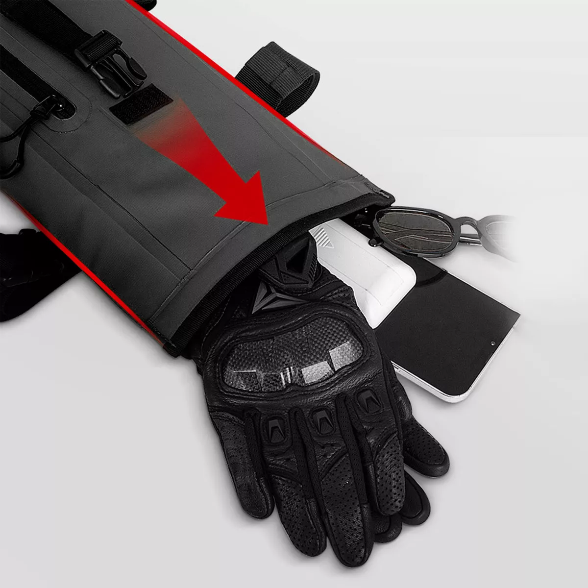 Bolsa Para Pierna Motocicleta Reflejante Mochila Impermeable