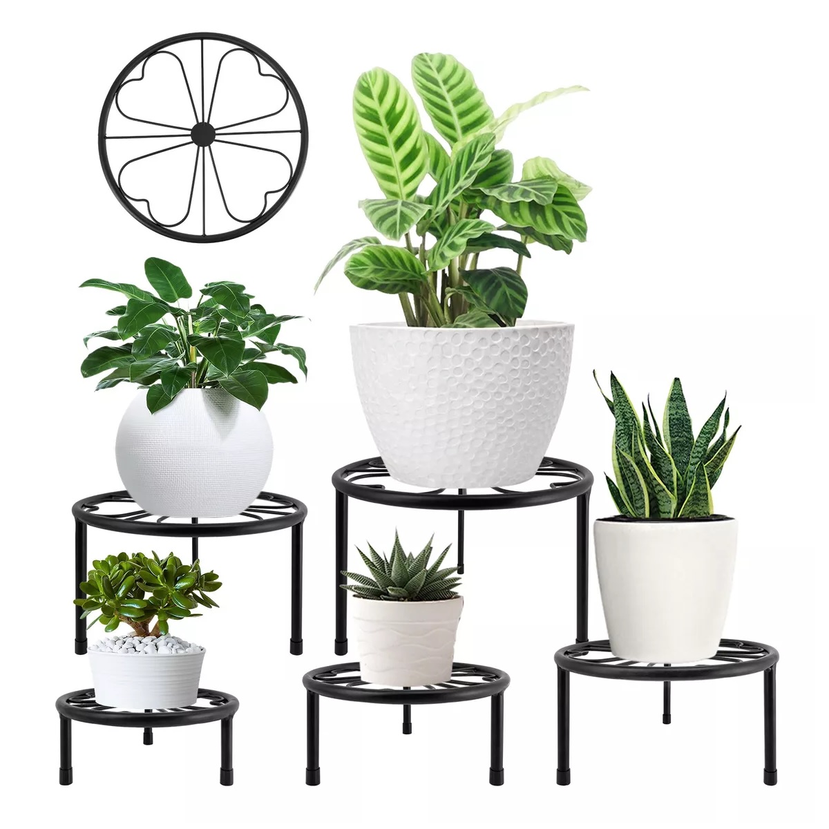 5pz Bases Para Maceteros De Herrería Plantas Porta Macetas