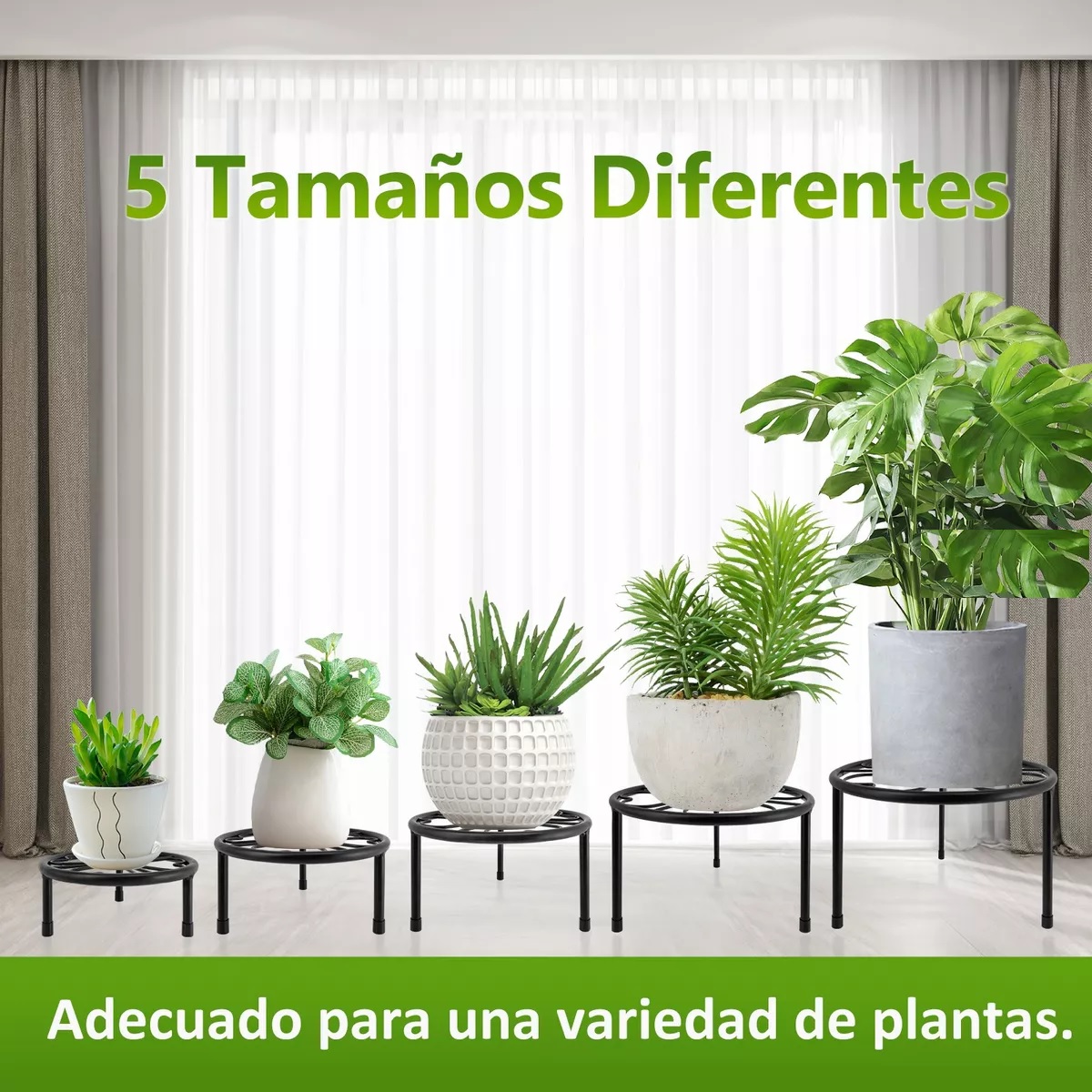 5pz Bases Para Maceteros De Herrería Plantas Porta Macetas
