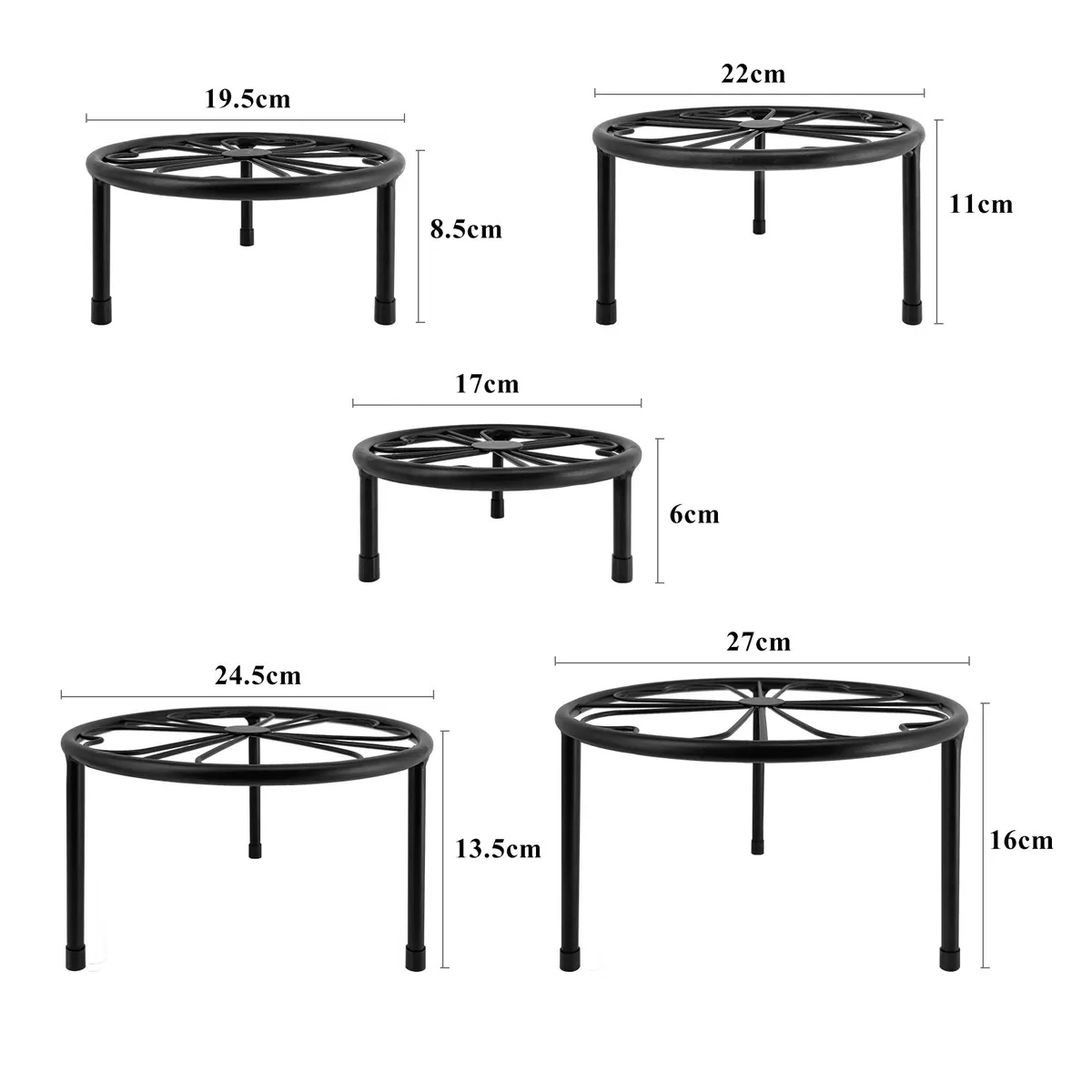 5pz Bases Para Maceteros De Herrería Plantas Porta Macetas
