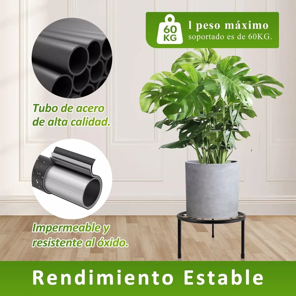 5pz Bases Para Maceteros De Herrería Plantas Porta Macetas
