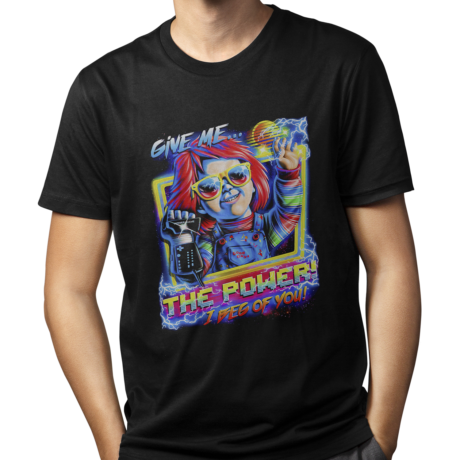 Playera para hombre Chucky: Retro Power Style XOLO