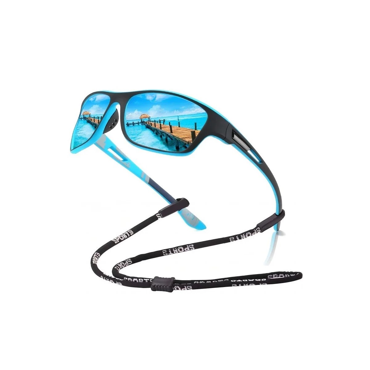 Gafas ciclismo azul moto deportes auto carreras playa lentes deportivas cross filtro UV sol moda
