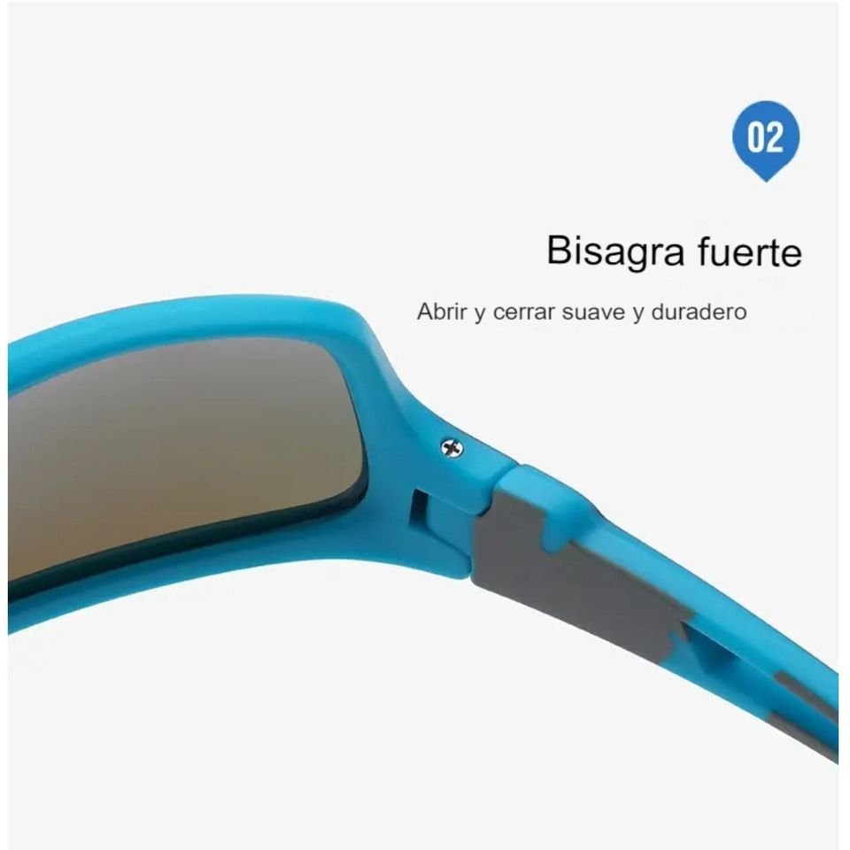 Gafas ciclismo azul moto deportes auto carreras playa lentes deportivas cross filtro UV sol moda