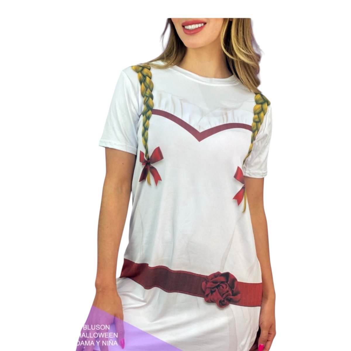 Bluson Maxi Playera Mujer Colsplay Día De Muertos Hallowen esqueleto.