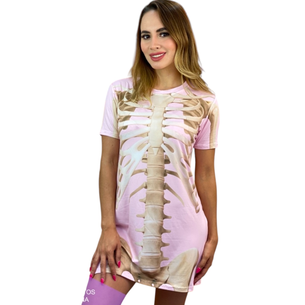 Bluson Maxi Playera Mujer Colsplay Día De Muertos Hallowen esqueleto.