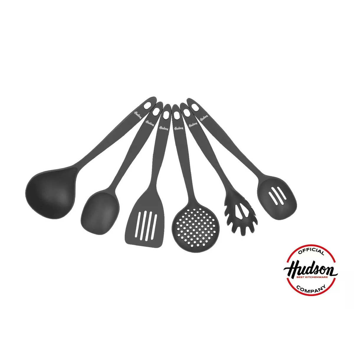 Utensilios 6 piezas HUDSON nylon cucharas y espátula 30cm