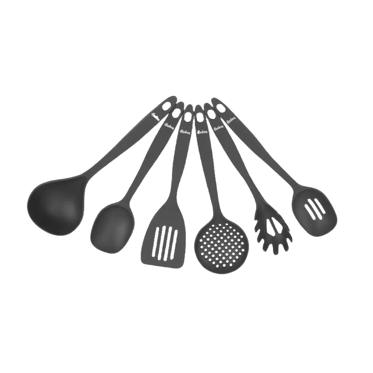 Utensilios 6 piezas HUDSON nylon cucharas y espátula 30cm