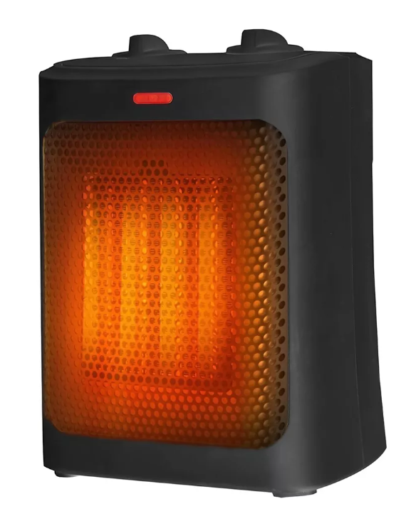 Calentador eléctrico compacto para interiores  portátil cerámica PTC c/ ventilación negro 127V T