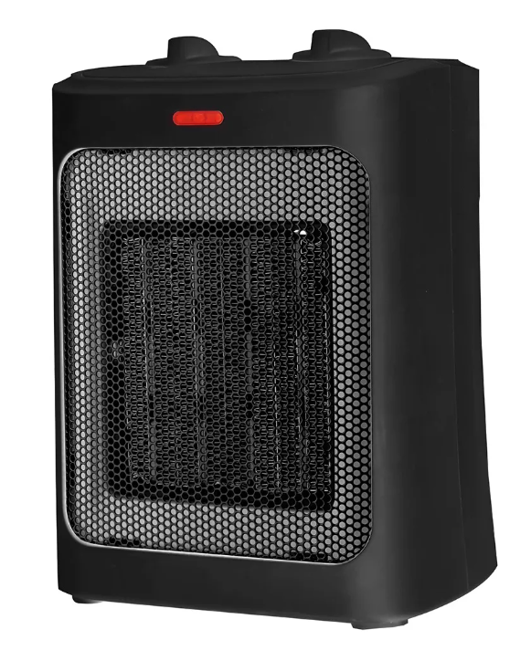 Calentador eléctrico compacto para interiores  portátil cerámica PTC c/ ventilación negro 127V T