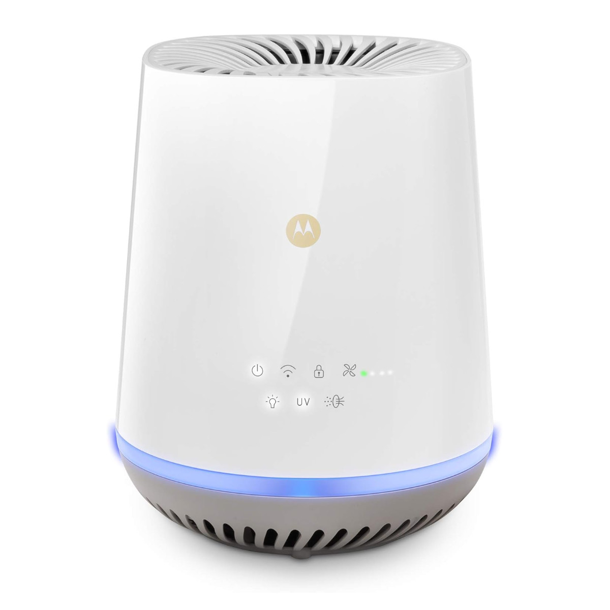 Purificador Aire MOTOROLA WiFi filtro HEPA luz UV y nocturna