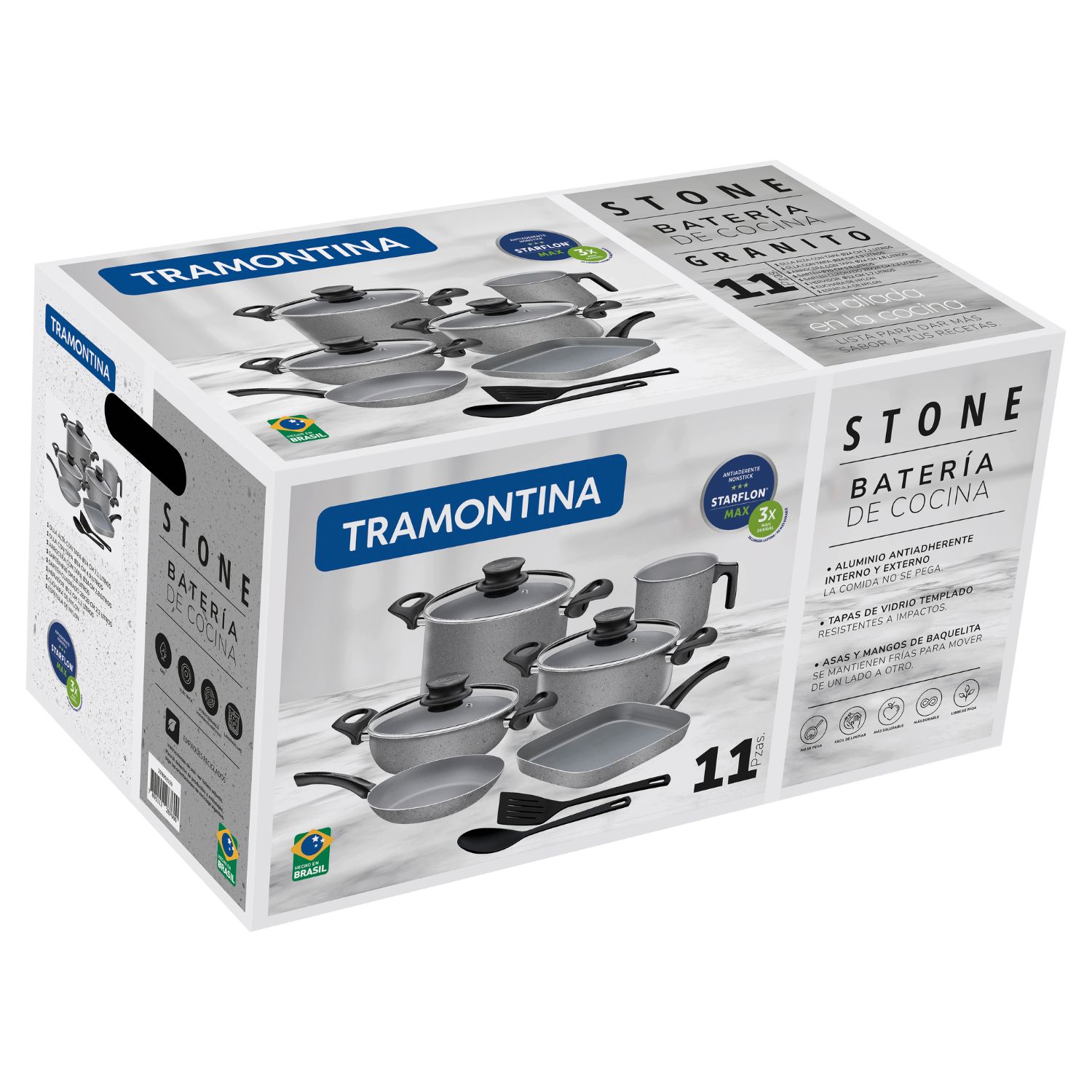 Batería de Cocina Tramontina Paris de 11 Piezas El Set Completo para tu Hogar