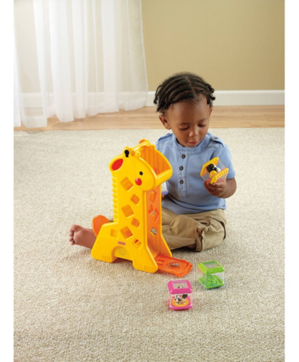 Juguete Para Bebés  Peek-a-blocks Jirafa amarillo