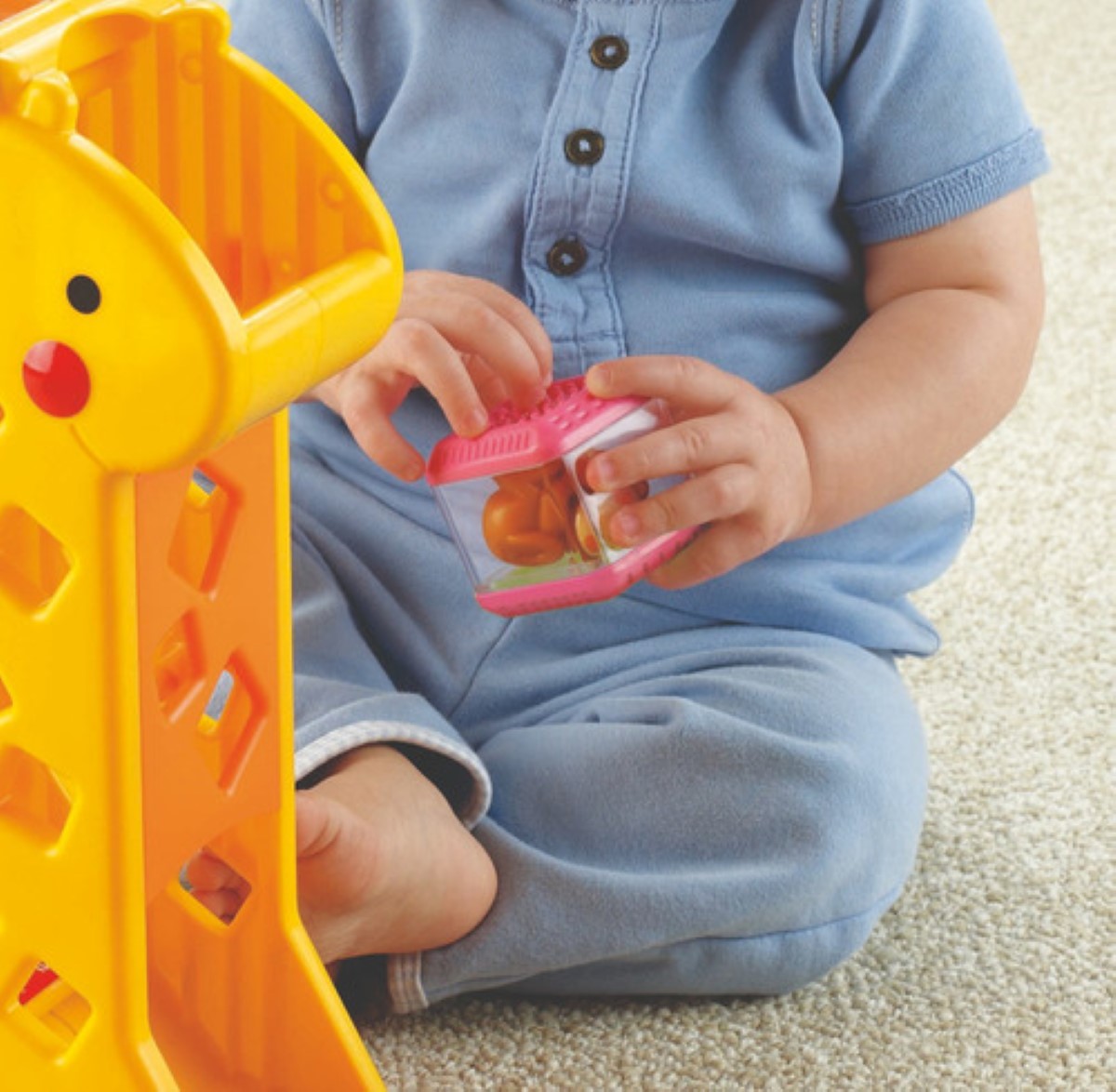 Juguete Para Bebés  Peek-a-blocks Jirafa amarillo