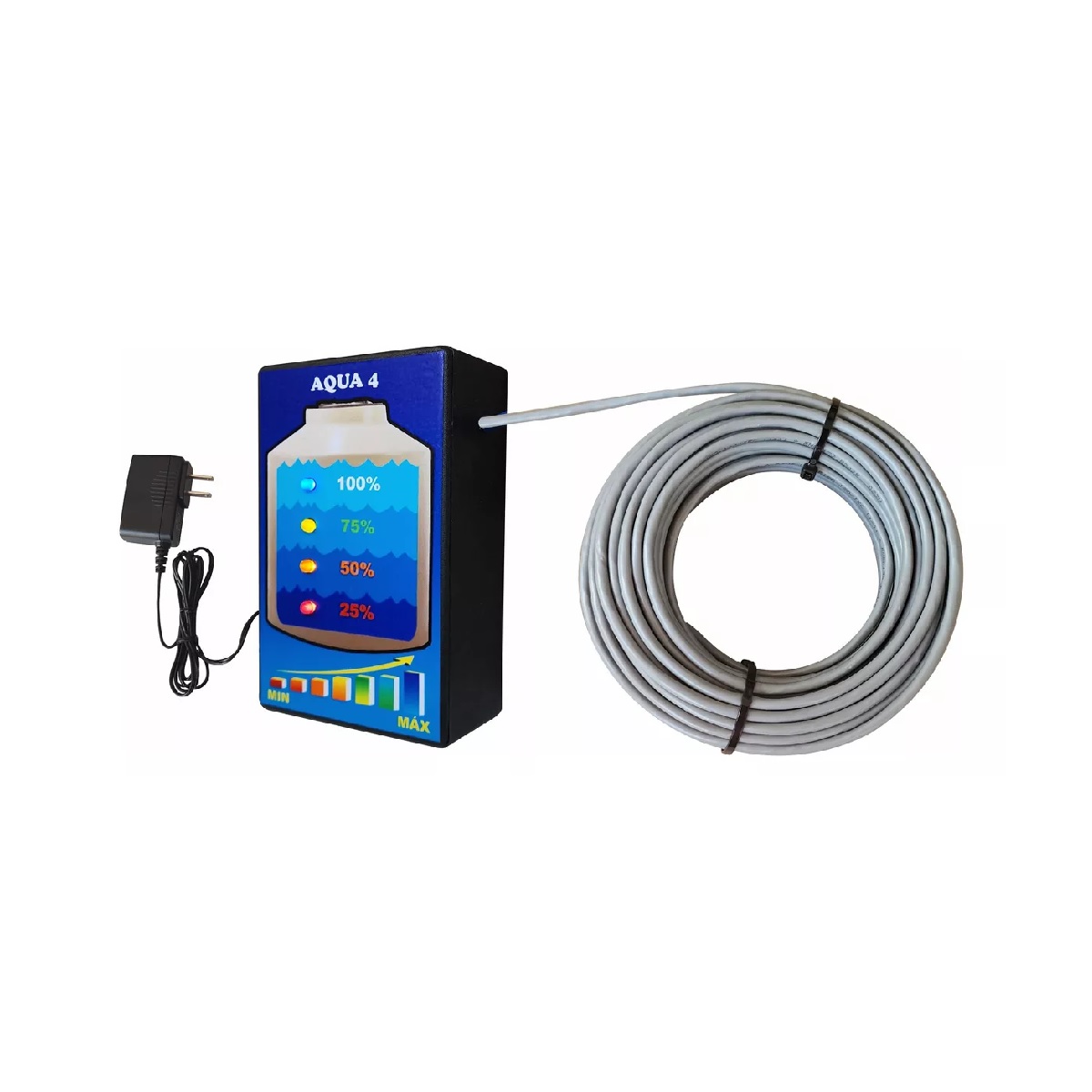 Medidor Nivel De Agua 4 Nvls D Tinaco, Cisterna 20m De Cable