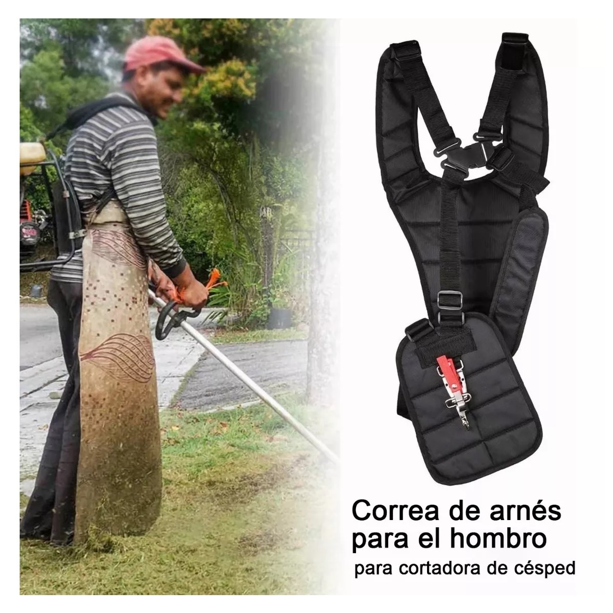 Correa De Arnés De Hombro Dual Durable Para Desbrozadora