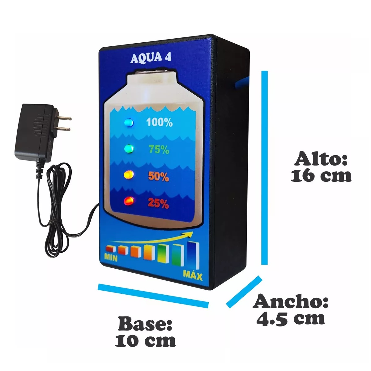 Medidor Nivel De Agua 4 Nvls D Tinaco, Cisterna 20m De Cable