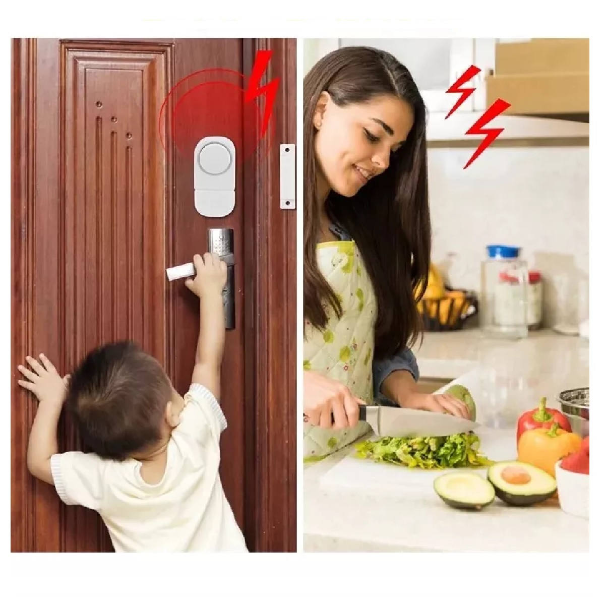 Alarma Con Sensor Y Alarma De Puerta 5 Piezas