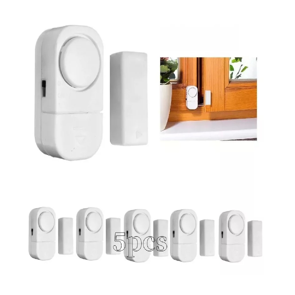 Alarma Con Sensor Y Alarma De Puerta 5 Piezas