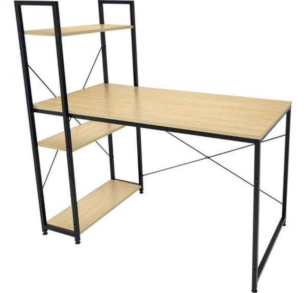Set Home Office Escritorio Madera Clara + Silla Ajustable