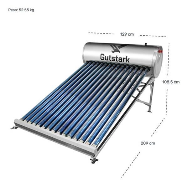 Calentador Solar Eco 15 Tubos 180 Litros 7 Personas