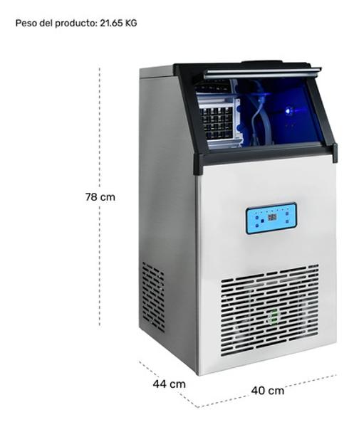 Maquina de Hielo Fabricadora Comercial 40 Kg Dia Restaurante