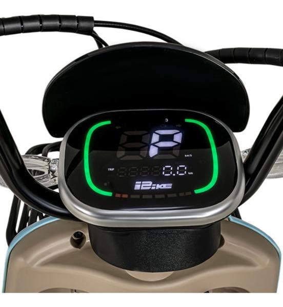 Bicicleta Electrica Luz Led Scooter 50 Km/h 3 Velocidades Azul