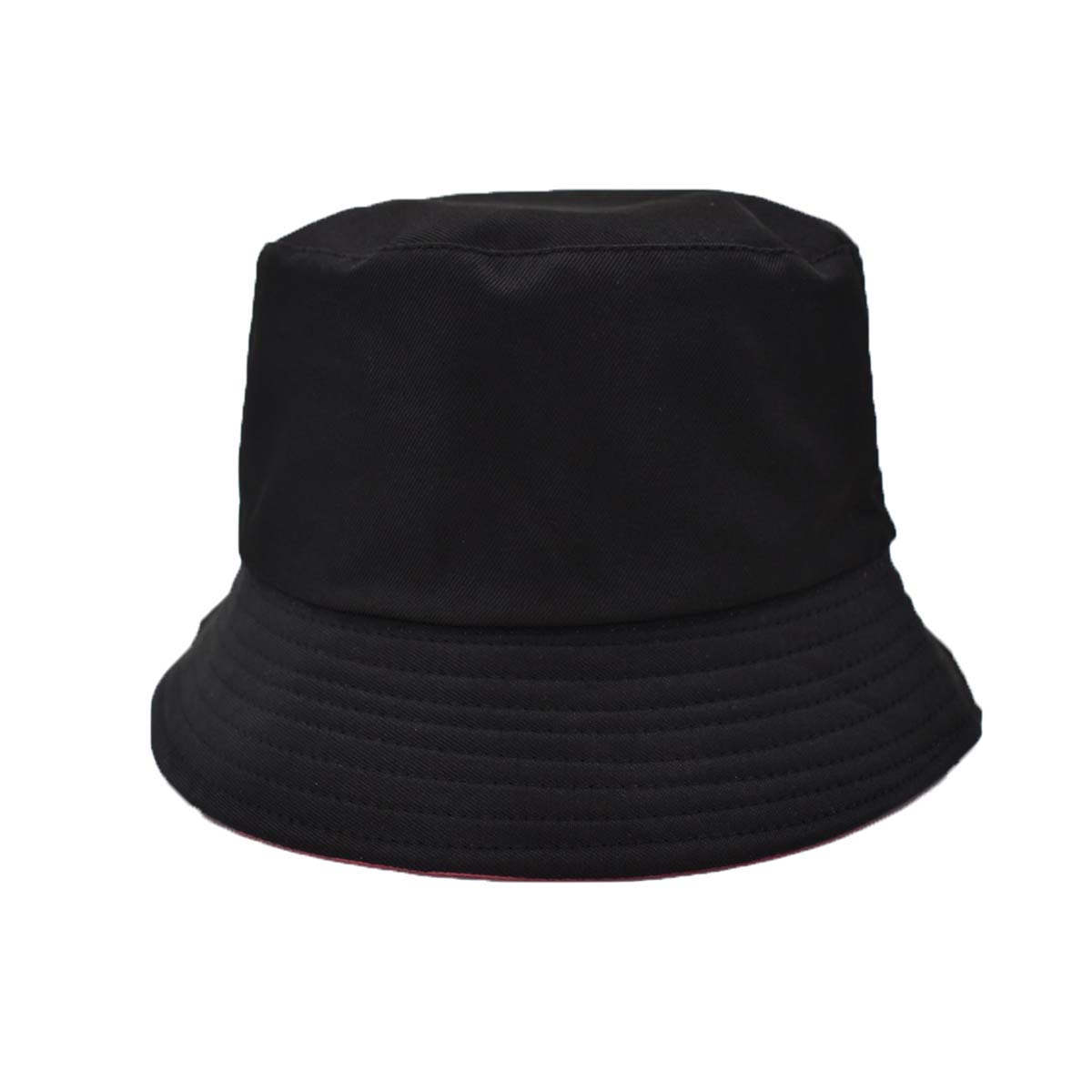Sombrero Bucket Doble Vista Negro/Coral