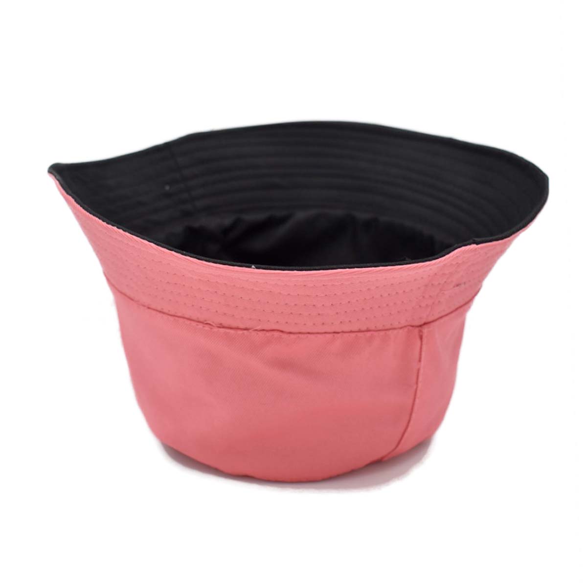 Sombrero Bucket Doble Vista Negro/Coral