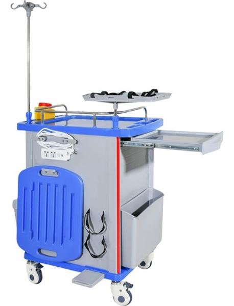 Carro Rojo De Emergencia Paro Abs Aluminio 5 Cajones