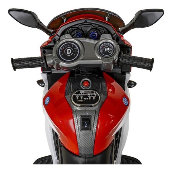 Motocicleta Montable Electrica Deportiva Niño Luces Musica Roja