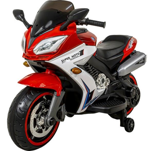 Motocicleta Montable Electrica Deportiva Niño Luces Musica Roja