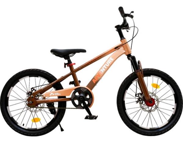 Bicicleta Infantil Niños Rodada 20 Cuadro Acero Frenos Disco Naranja